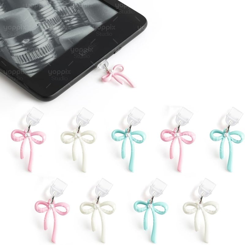 YOPPIX 9PCS Charms for Kindle, Dust Plug Charm Compatible with Type C Charging Port, Gift for Book Lover Readers Men Women Teachers Students, Accessories for Kindle - Image 1